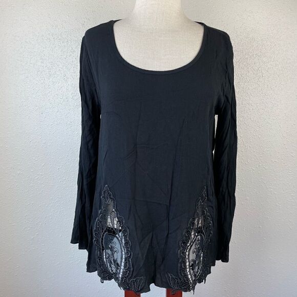 NWT JW Style Black Blouse Top Size S - Picture 1 of 8